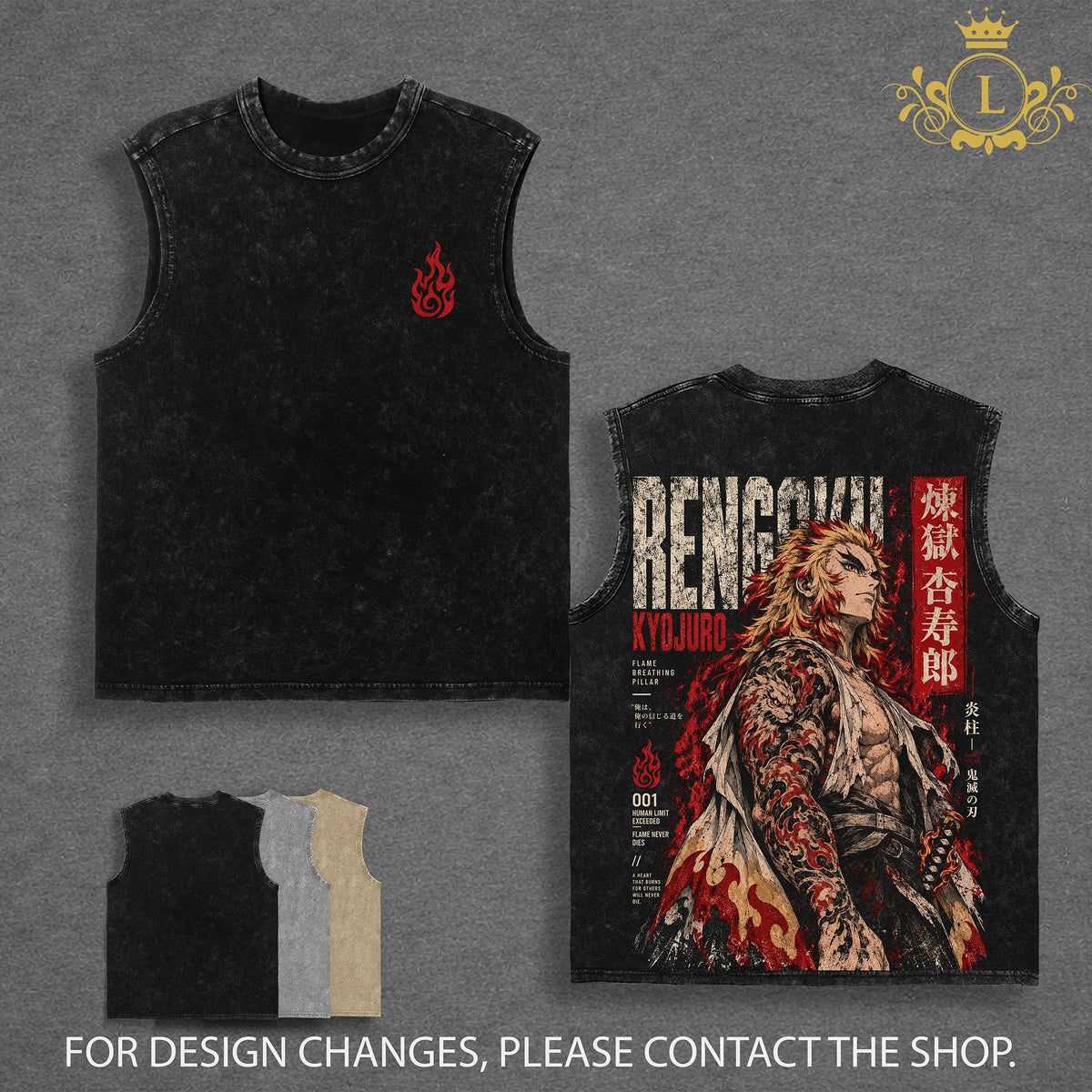 Limited Kyojuro Rengoku Demon Slayer Vintage Washed Anime Graphic Tee Flame Hashira Manga Streetwear Oversized Heavy Cotton T-Shirt Kimetsu No Yaiba Fire Breathing Unisex Anime Fan Gift