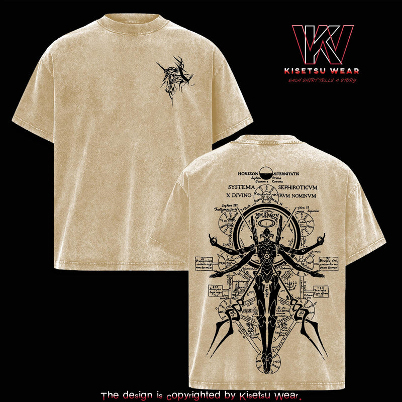 Neon Genesis Evangelion EVA-01 T-Shirt – Vintage Washed Unit-01 Divine Mode Anime Graphic Tee, Evangelion God Form Aesthetic Print, Oversized Soft Cotton Streetwear, Unisex Casual Apparel, Gift for Evangelion Fans