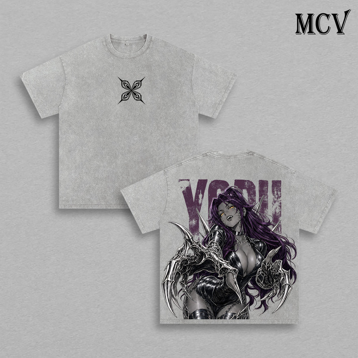 Shihouin Yoruichi Bleach T-Shirt – Shihouin Yoruichi Vintage Washed Tee, Flash Goddess Soul Reaper Anime Graphic T-Shirt, Heavy Cotton Oversized Streetwear for Men and Women