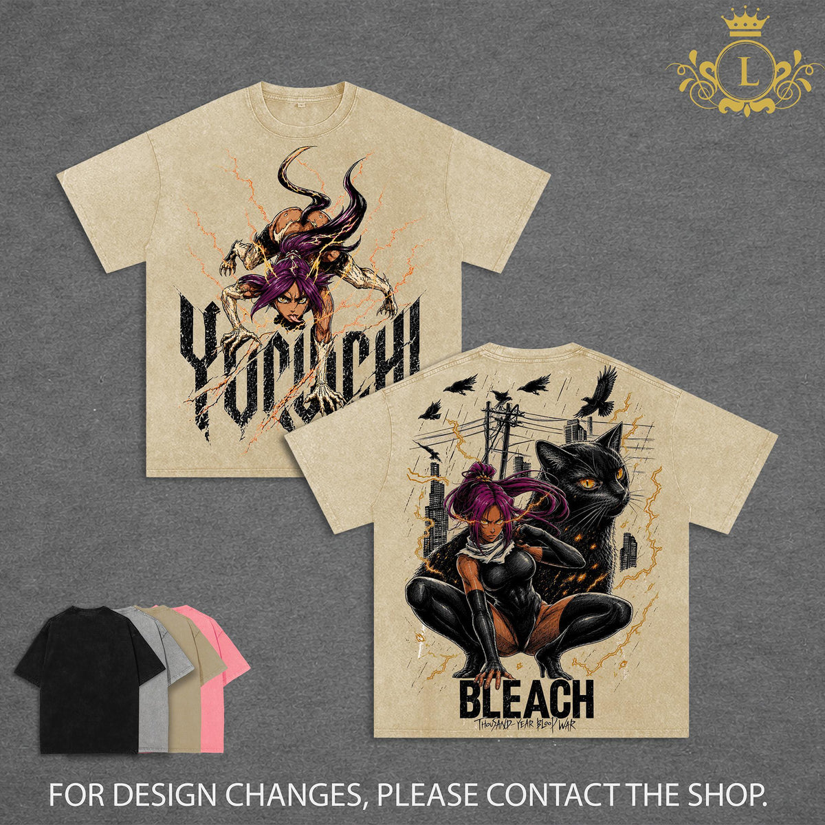 Yoruichi Shihouin T-Shirt, Black Cat Thunder Goddess Anime Graphic Tee, Back Print Vintage 90s Anime Shirt, Graphic Tees Men, Trendy Tshirts, Men's T Shirts, Bleach Streetwear, Unisex Cotton Distressed Tee, Merch For Men