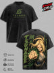 Tsunade Vintage Washed T-Shirt - Naruto Shippuden Graphic Tee Legendary Sannin Fifth Hokage Oversized Japanese Streetwear Top Cotton Tshirt Classic Menswear Clothes Apparel Gift for Naruto Fans Men & Women