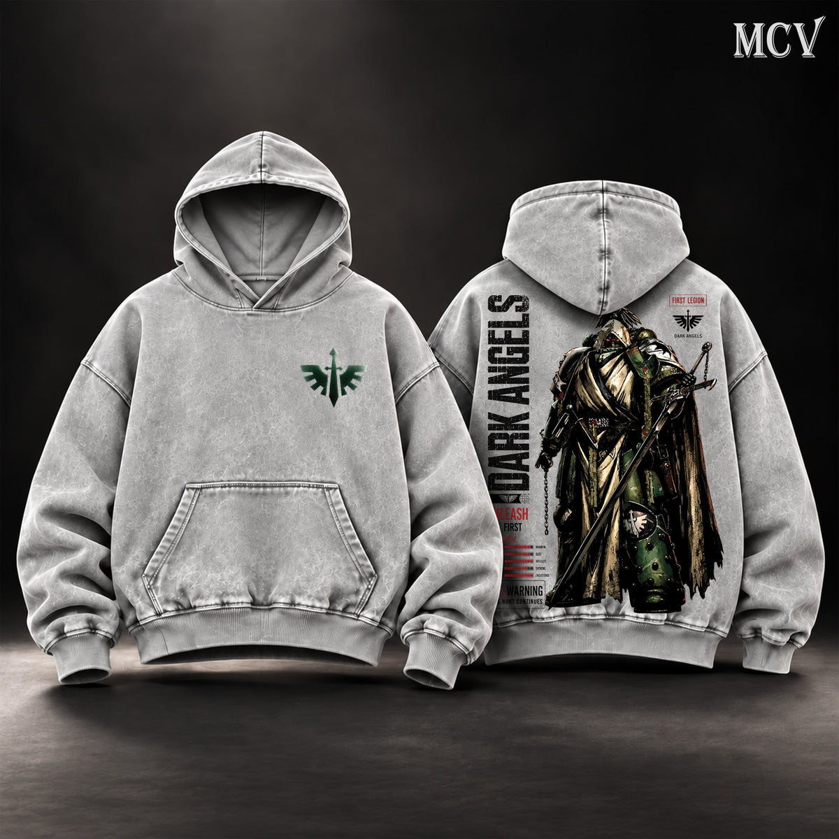 Dark Angels Warhammer 40K Hoodie - Gray