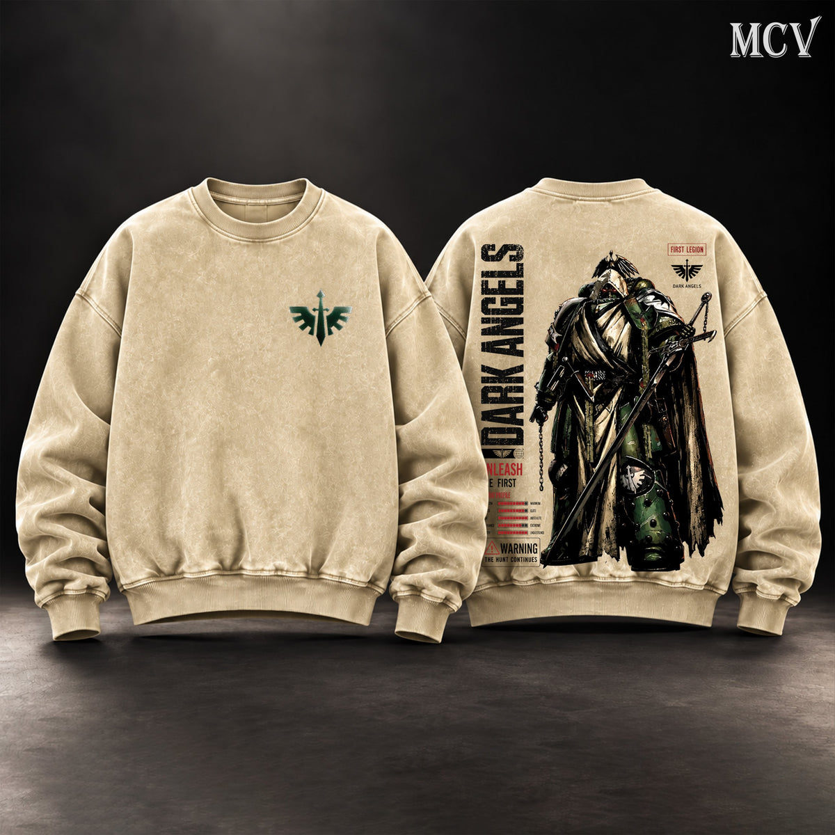 Dark Angels Warhammer 40K Sweatshirt - Apricot