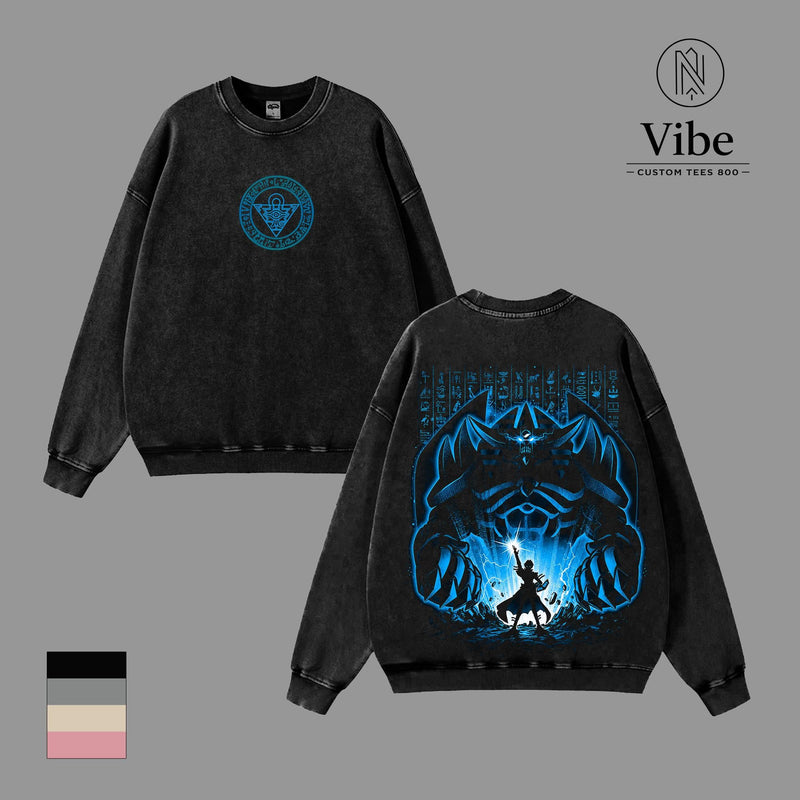 Obelisk The Tormentor Yu-Gi-Oh Vintage Washed T-Shirt, Tank Top, Sweatshirt, Hoodie Egyptian God Card Anime Graphic Tee, Duel Monsters Oversized Streetwear Cotton Tshirt, Classic Menswear Clothes Apparel, Gift for Yu-Gi-Oh Fans Men & Women