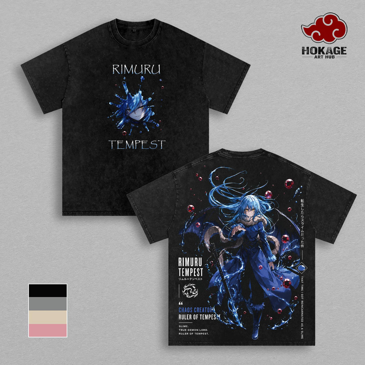 Rimuru Tempest That Time I Got Reincarnated as a Slime T-Shirt, Anime Graphic Tee, Vintage Manga Shirt, Oversized T Shirt, Anime Hoodie, Graphic Sweatshirt, Anime Tank Top, Japanese Streetwear, Back Print Tee, Anime Merch