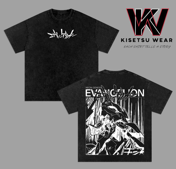Neon Genesis Evangelion - Shin Seiki Evangelion Anime Manga Washed Heavy Cotton T-shirt, Gift For Anime Fan, Anime Lover, Manga Lover Gift Gift For Him Gift For Her