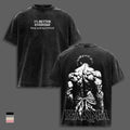 Baki Hanma Anime Gym Tee, 1% Better Every Day Workout Graphic T-Shirt, Vintage Washed Oversized Pump Cover, Heavyweight Cotton Muscle Training Streetwear Shirt, Fitness Tank Unisex Fan Gift Gym Merch