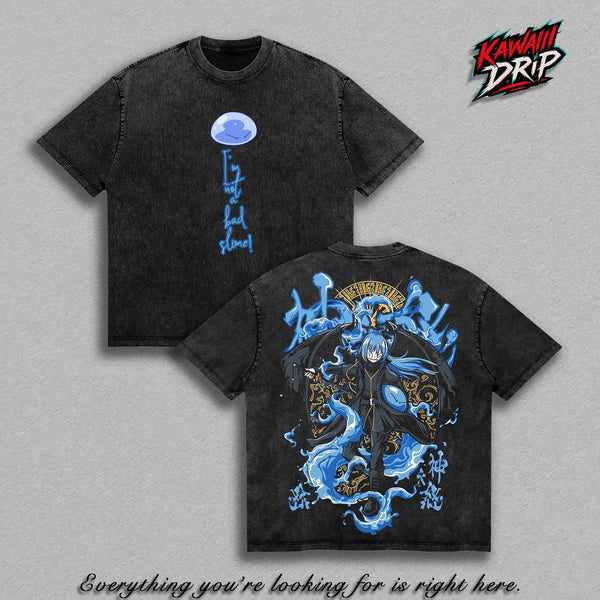 Rimuru Tempest That Time I Got Reincarnated as a Slime T-Shirt | Rimuru Demon Lord Anime Graphic Tee | Slime Isekai Streetwear Shirt | Vintage Anime Back Print Tee | Manga Graphic Unisex Cotton T-Shirt | Trendy Otaku Casual Apparel