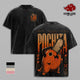 Pochita Chainsaw Man T-Shirt, Chainsaw Devil Anime Graphic Tee, Back Print Vintage Washed Anime Shirt, Graphic Tees Men, Trendy Tshirts, Men's T Shirts, Chainsaw Man Streetwear, Unisex Cotton Distressed Tee, Merch For Men, Men Fashion Graphic Tee