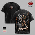 Raditz DBZ Vintage Washed Graphic T-Shirt, Saiyan Warrior Anime Tee, DBZ Manga Oversized Heavyweight Cotton Shirt, Japanese Streetwear Unisex, Retro Graphic Tee, Gift for DBZ Fans