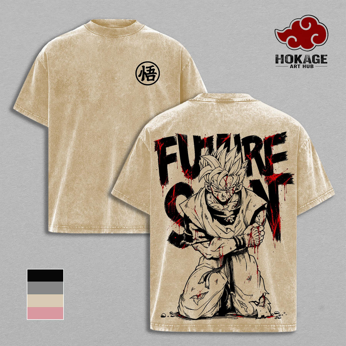 ''Gohan Beast'' Tee - DBZ Super Graphic Tee, Oveashed rsizedAnime S Whirt, Powerful Gohan Transformation Print, Unisex Heavyweight Streetwear, Gift for anime Fans