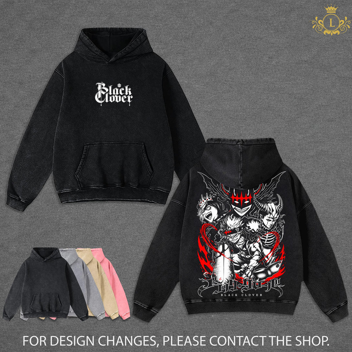 Asta Black Clover Ss 2 Tee – Asta Vintage Washed Tee| Anti-Magic Devil Power | Black Bulls | Black Clover Season 2 2026 Anime Manga Graphic | Premium Heavyweight 350gsm Cotton Oversized Unisex Streetwear