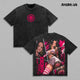 Boa Hancock One Piece Queen Energy Vintage Acid Wash Anime Graphic Tee, Pirate Empress Glamour Tattoo Rose Aura Large Back Print Unisex Cotton Streetwear