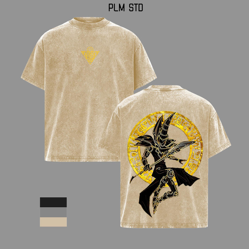 Retro Heavy Limited Edition Dark Magician Yu-Gi-Oh! Anime Oversized Vintage Washed Tee, Gift for Anime Fans, Graphic Tee, Manga Lovers Menswear Top