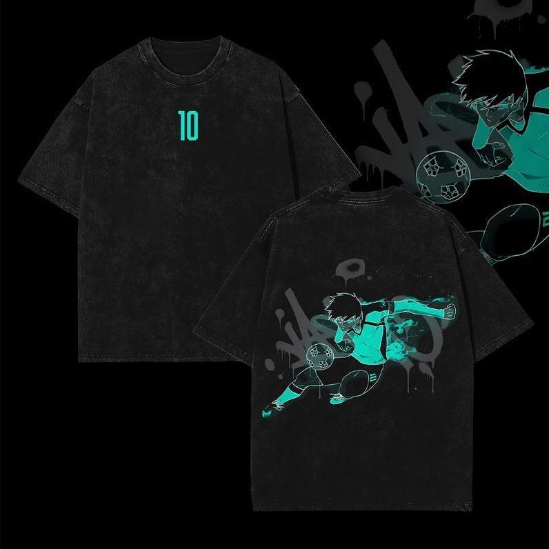[Collection] Anime Blue Lock Shirt Nagi, Itoshi Sae, Hyoma Chigiri, Rin Itoshi, Kunigami, Isagi Yoichi, Kaiser, Meguru Bachira– Graphic Washed Tee, Vintage Oversized Anime Merch, Heavyweight Cotton, Soccer Manga Streetwear, Gift for Fans