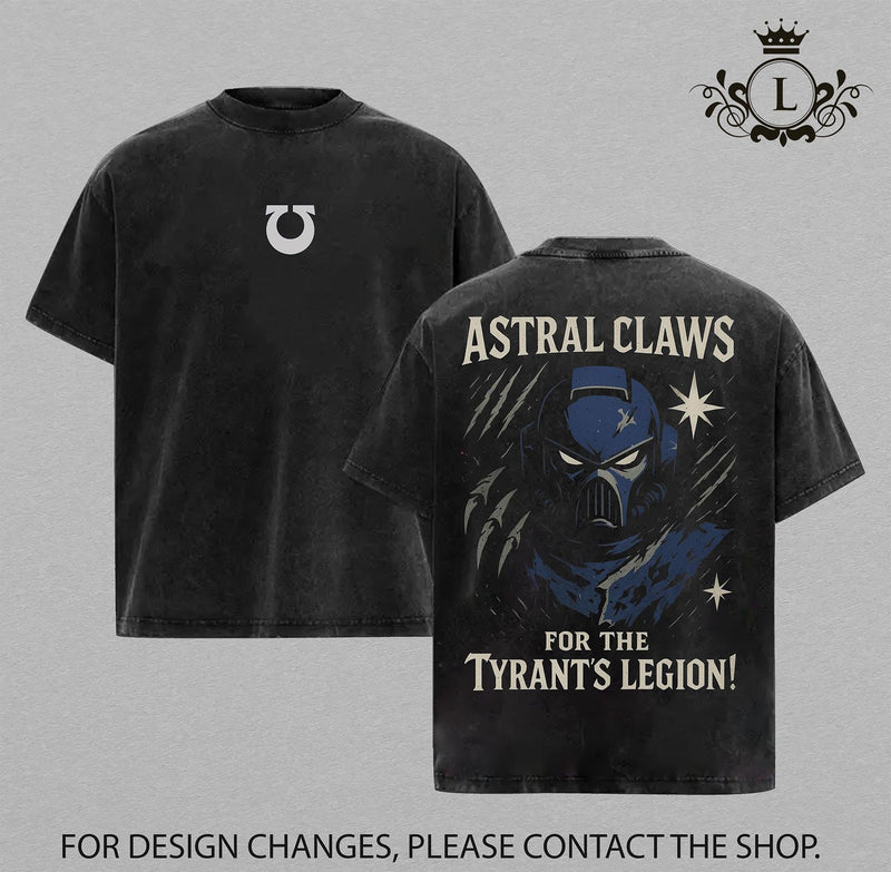 Space Marine Warhammer 40K New Release Vintage Washed Tee | Grimdark Sci-Fi Graphic Shirt | Premium Cotton T-Shirt for Fans of Imperium, Space Marines & Chaos | Retro Battle Aesthetic Streetwear Apparel