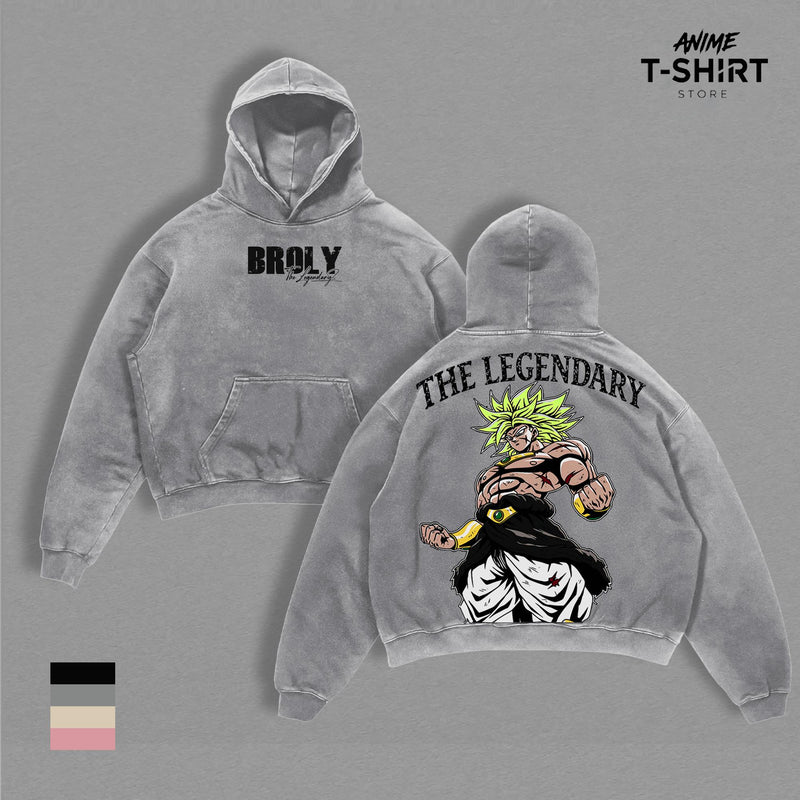 Broly - The Legendary Super Saiyan Graphic Tee, Vintage Washed Anime Shirt, Unisex Streetwear, Gift for DBZ Fans