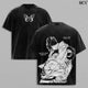 Akaza vs Koyuki Demon Slayer Kimetsu no Yaiba T-Shirt Menswear Top Heavy Cotton Underwear Double Printed Vintage Washed Tee Oversize Unisex Anime Manga Streetwear Retro Graphic Tee Gift for Fans