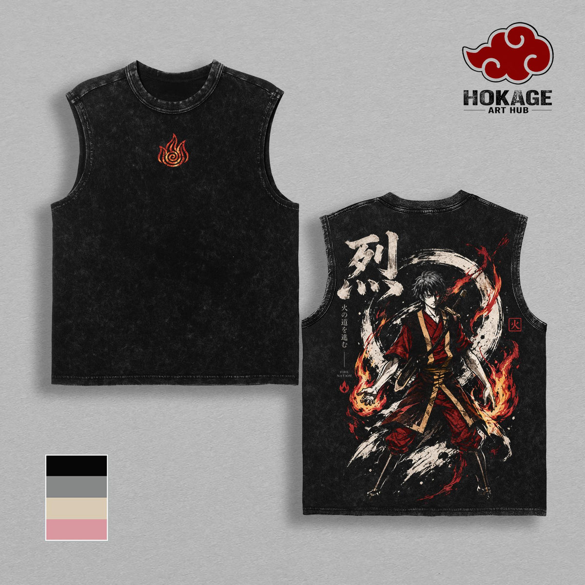 Zuko Avatar Sweatshirt T-Shirt, Hoodie & Tank Top Zuko Avatar Aang: The Last Airbender Vintage Washed Graphic Tee | Fire Lord | Fire Nation Warrior | Heavy Cotton Unisex Oversized Streetwear Top