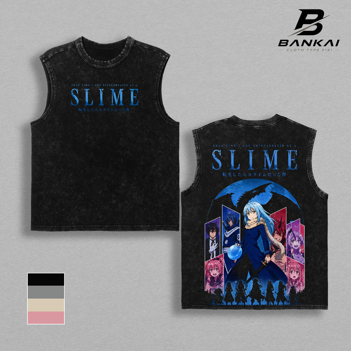 Rimuru Tempest Slime Anime T-Shirt, That Time I Got Reincarnated as a Slime Graphic Tee, Vintage Anime Shirt, Oversized Streetwear T Shirt, Anime Sweatshirt, Graphic Hoodie, Anime Tank Top, Manga Shirt, Back Print Tee, Trendy Graphic Shirts, Anime Merch