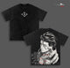 Aizen Sosuke Bleach Anime Double Printed Vintage Washed Tee Unisex Oversize Heavyweight Cotton T-shirt for Anime Fans and Lovers