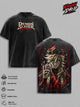 Douma Vintage Washed Anime T Shirt - Upper Moon 2 Demon Graphic Tee, Retro Anime Streetwear, Oversized Heavyweight Cotton Unisex T-Shirt, Fan Gift for Men Women