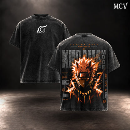 Naruto Kurama Mode Nine Tails T-shirt - Black