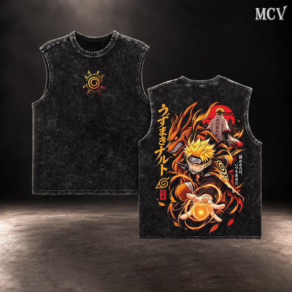 Naruto Uzumaki Kurama Rasengan Tanktop - Black