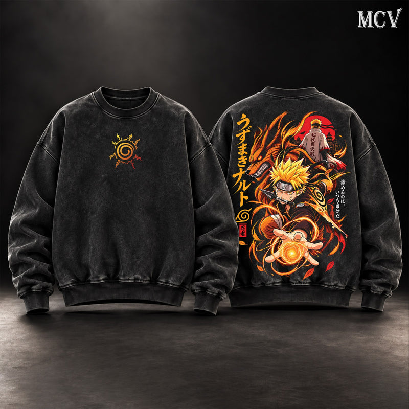 Naruto Uzumaki Kurama Rasengan Sweatshirt - Black