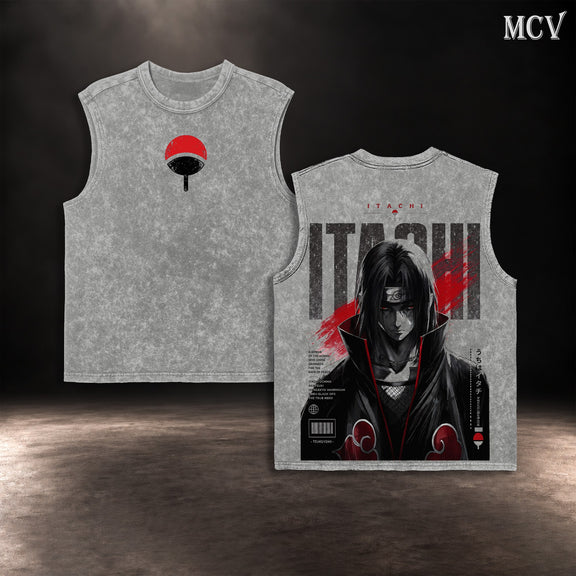Itachi Uchiha Akatsuki Tanktop - Gray