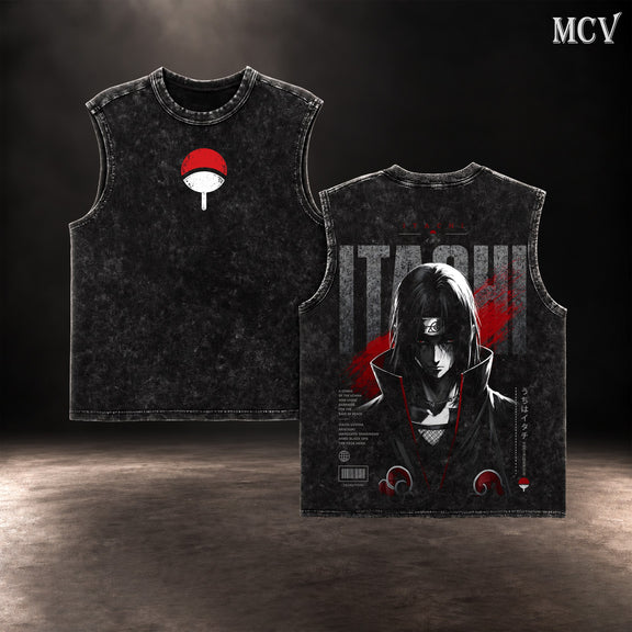 Itachi Uchiha Akatsuki Tanktop - Black