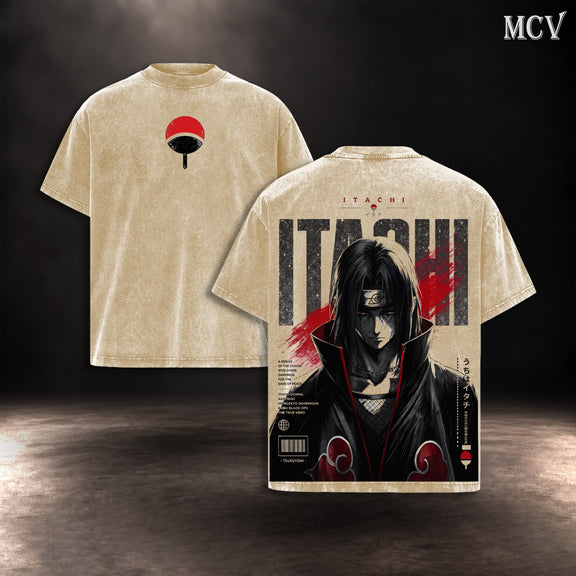 Itachi Uchiha Akatsuki T-shirt - Apricot
