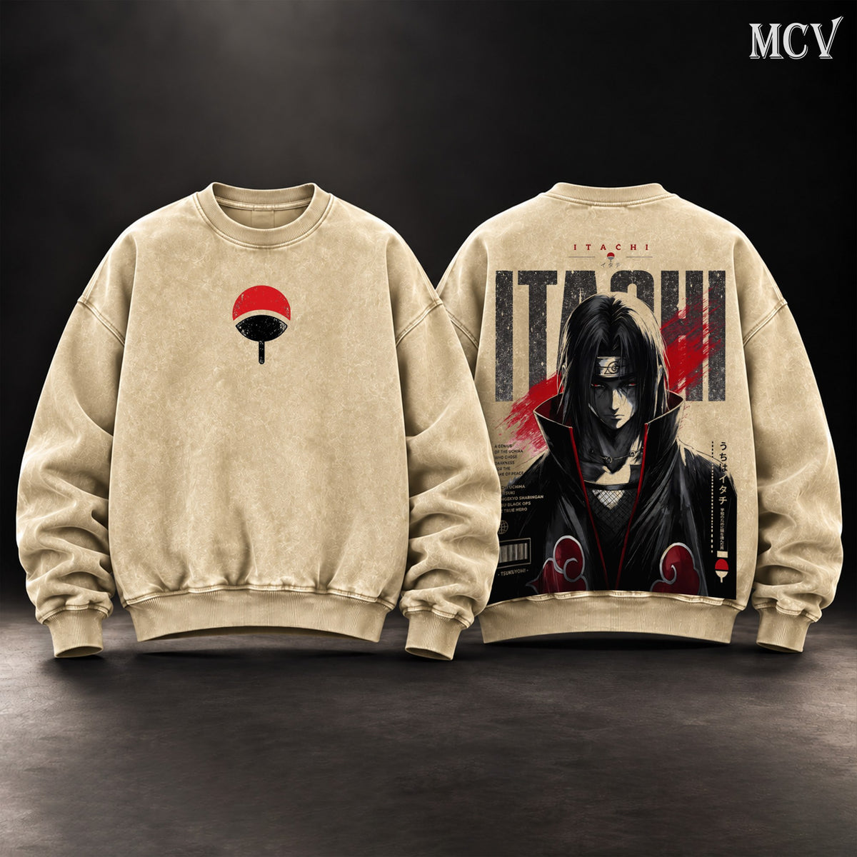 Itachi Uchiha Akatsuki Sweatshirt - Apricot