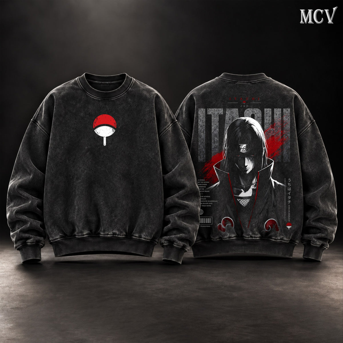 Itachi Uchiha Akatsuki Sweatshirt - Black