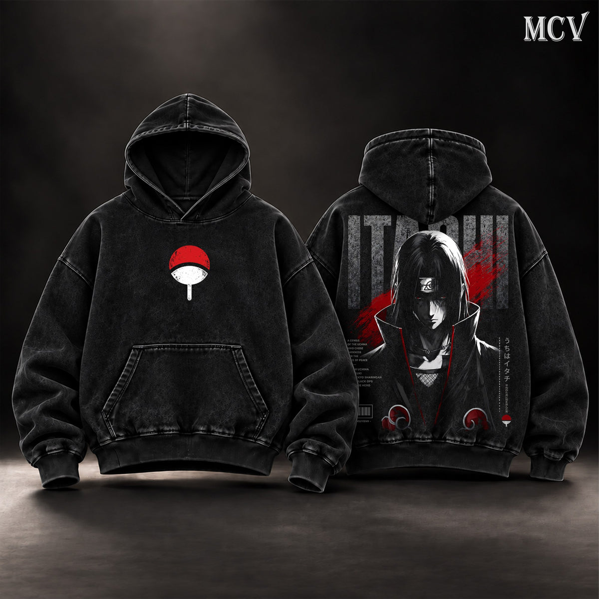 Itachi Uchiha Akatsuki Hoodie - Black