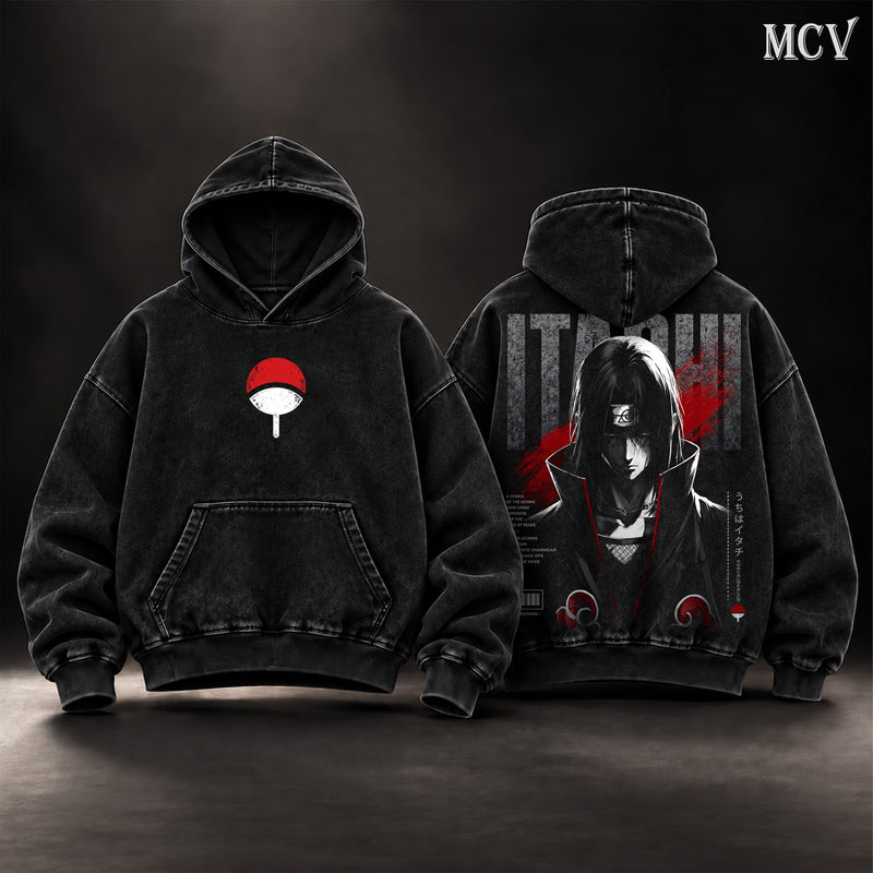 Itachi Uchiha Akatsuki Hoodie - Black