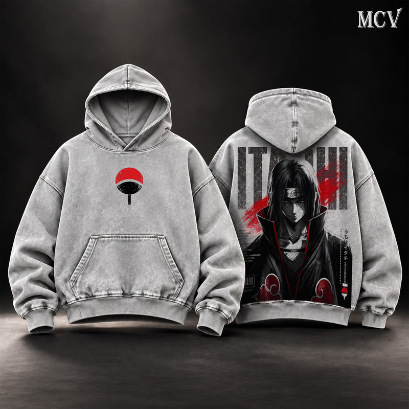 Itachi Uchiha Akatsuki Hoodie - Gray