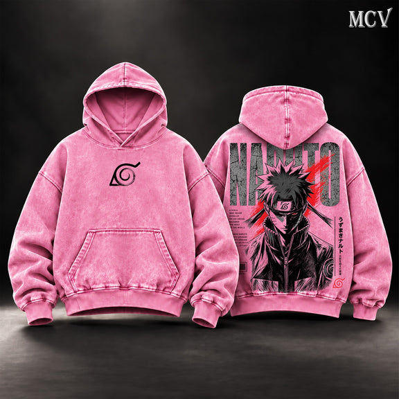 Naruto Uzumaki Will of Fire Hoodie - Pink
