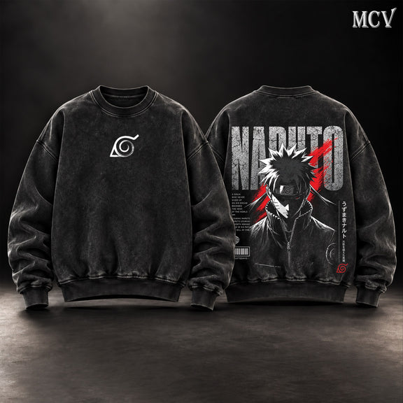 Naruto Uzumaki Will of Fire Sweatshirt - Black
