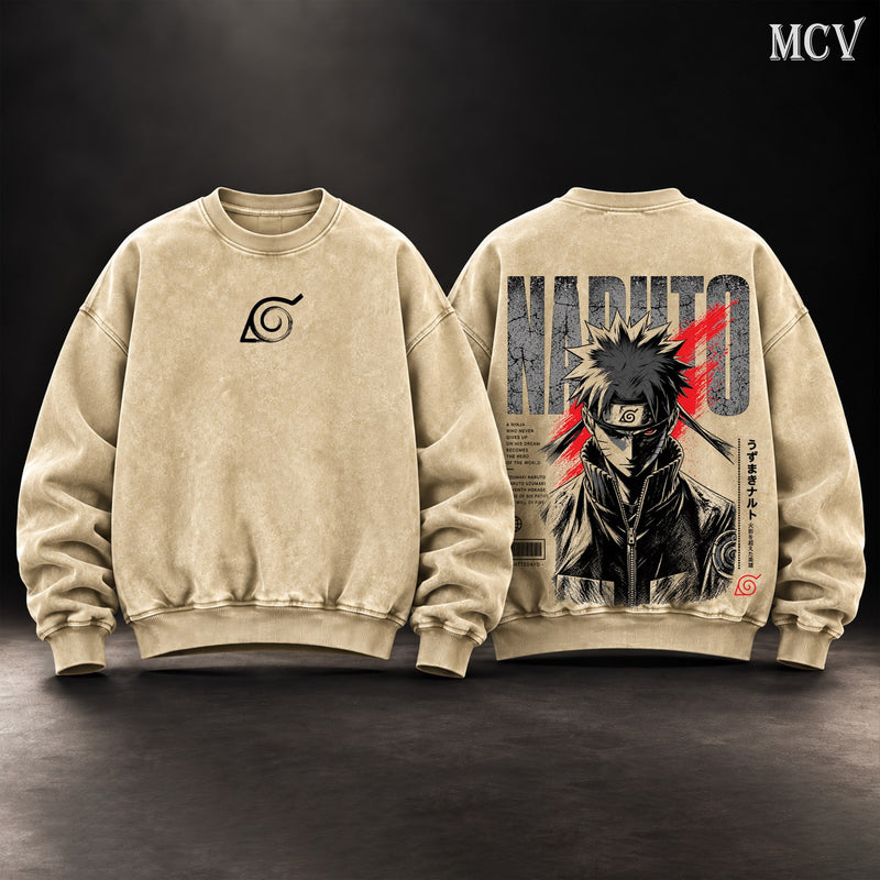 Naruto Uzumaki Will of Fire Sweatshirt - Apricot