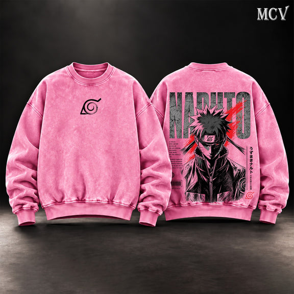 Naruto Uzumaki Will of Fire Sweatshirt - Pink