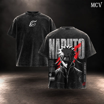 Naruto Uzumaki Will of Fire T-shirt - Black