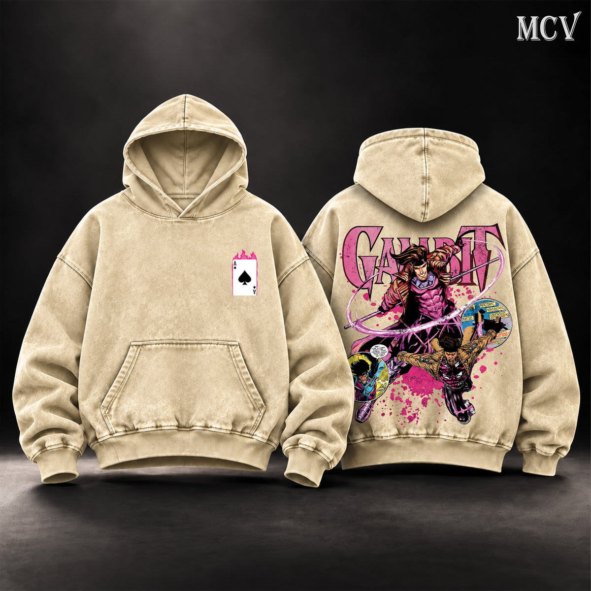 Gambit X-Men Hoodie - Apricot