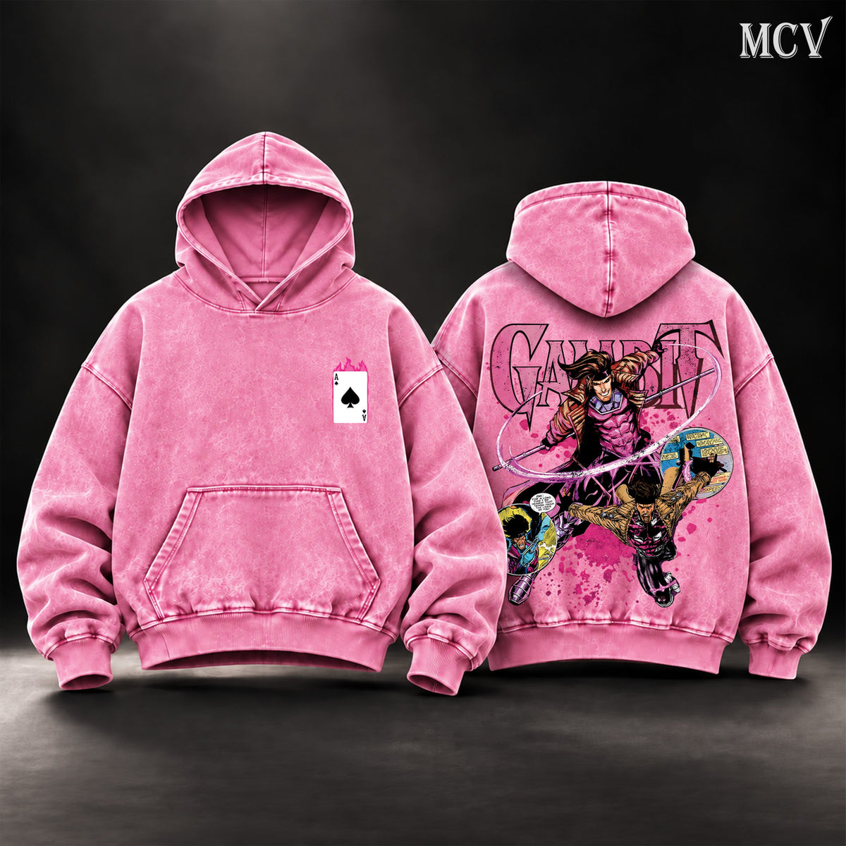 Gambit X-Men Hoodie - Pink