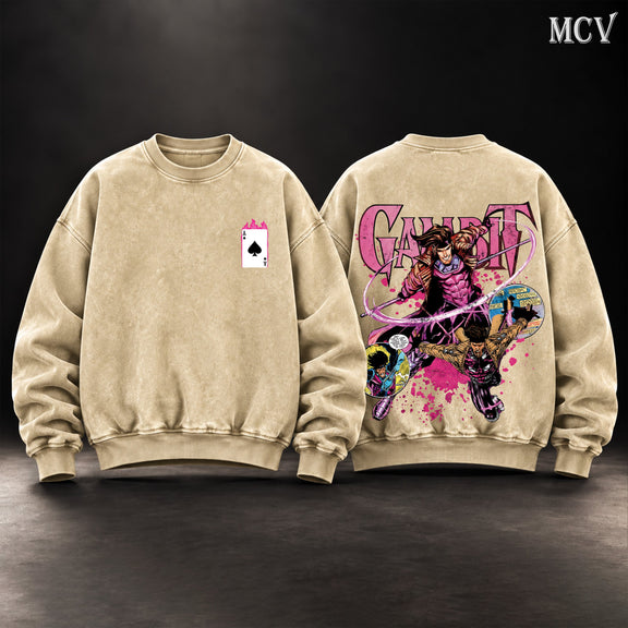Gambit X-Men Sweatshirt - Apricot