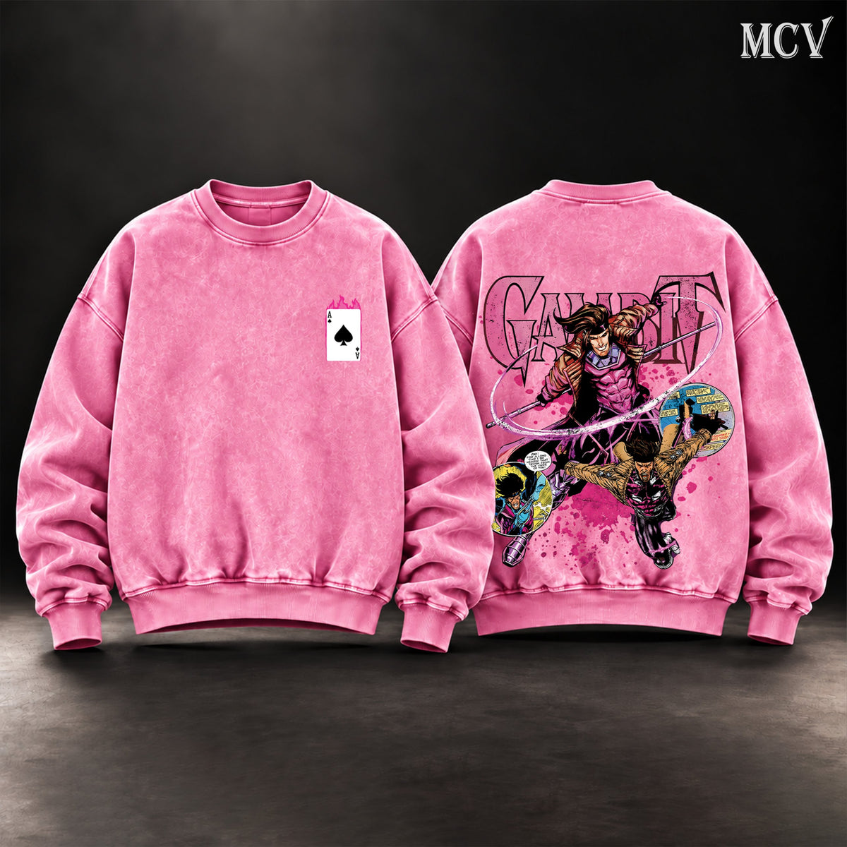 Gambit X-Men Sweatshirt - Pink