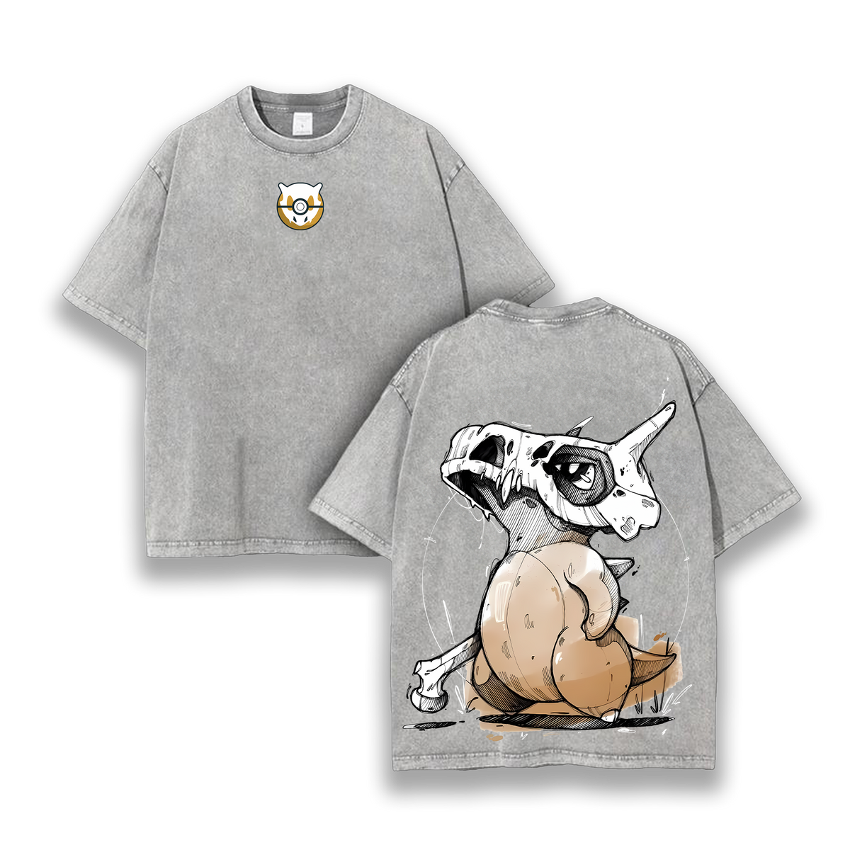 Cubone Pokemon Washed T-Shirt