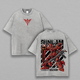 Gundam Sazabi Anime Washed Oversize T-Shirt – Red Mecha Mobile Suit Graphic Tee, Char’s Custom Design, Streetwear Look, Gift for Him, Unisex Fit