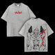 Retro Heavy Limited EVA Unit 01 Shin Seiki Evangelion Anime Double Printed Vintage Washed Tee Unisex Oversize Anime Manga Washed Heavyweight Cotton T-shirt, Gift For Anime Fan Lover Live