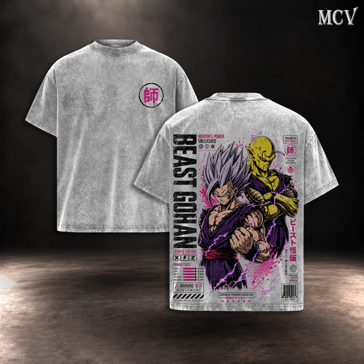 Beast Gohan Piccolo T-shirt - Gray